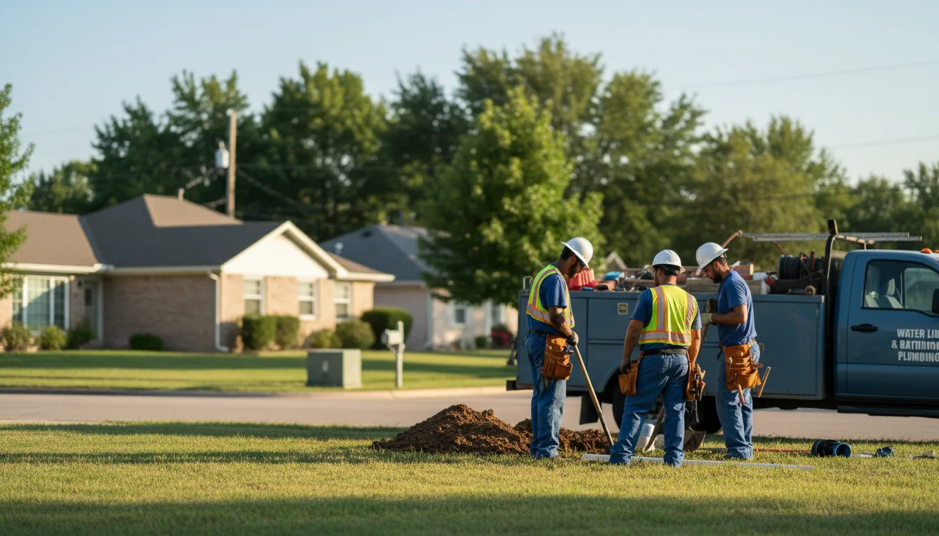 Residential water line and bathroom plumbing service in Montgomery, AL
